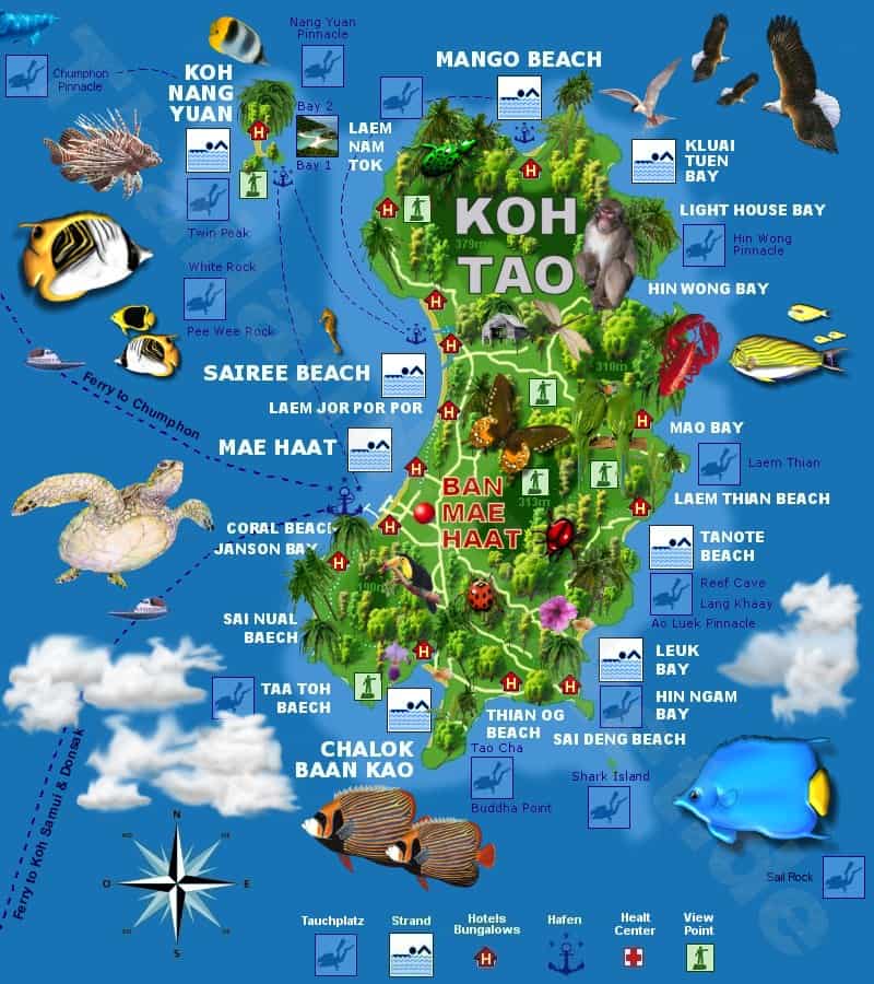 Map Of Koh Samui Thailand Koh Samui Map Island Beaches Attractions 23760 Hot Sex Picture 9394