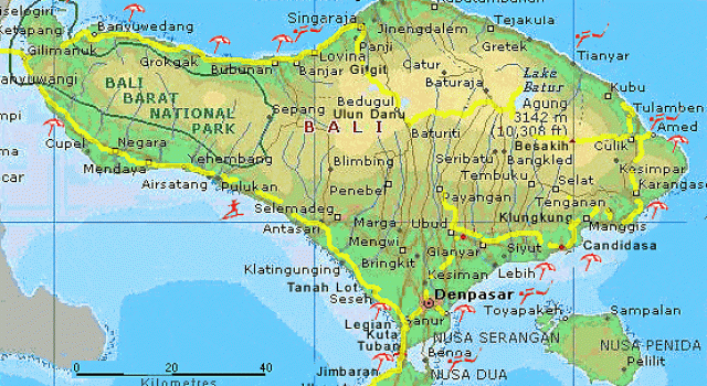Map of Bali