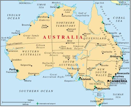 australia map