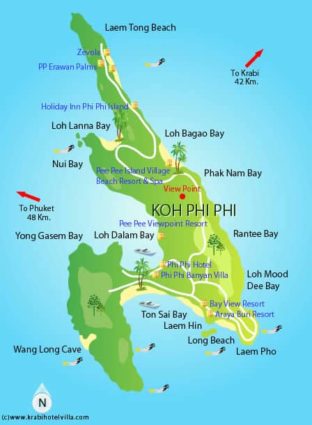 koh phi phi map