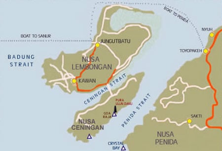 lembongan map