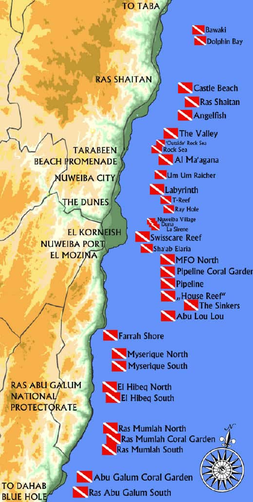 nuweiba map