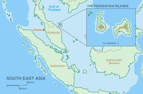 perhentian islands map