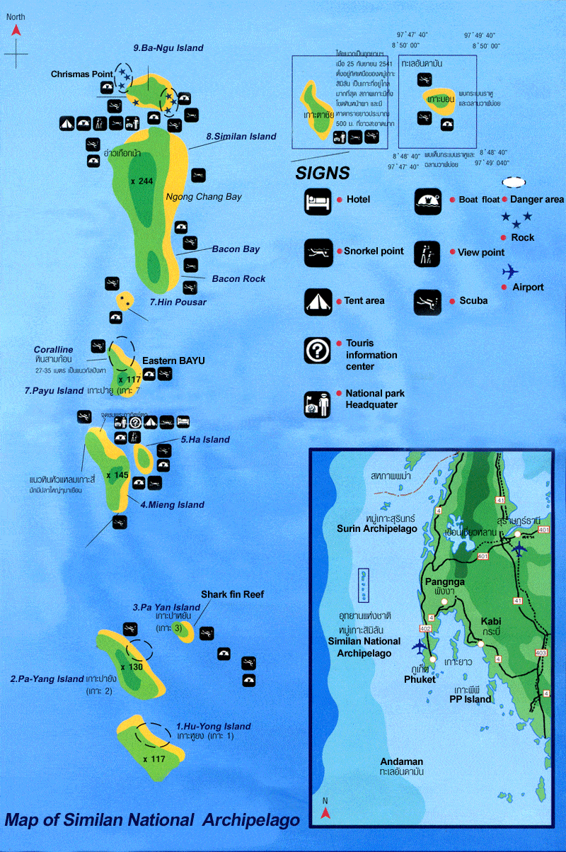 similan islands map
