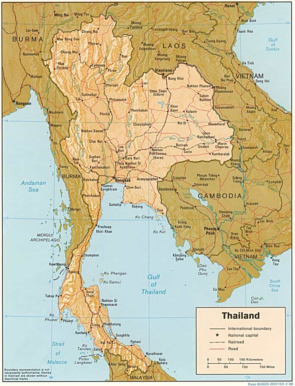 tour thailandia mappa