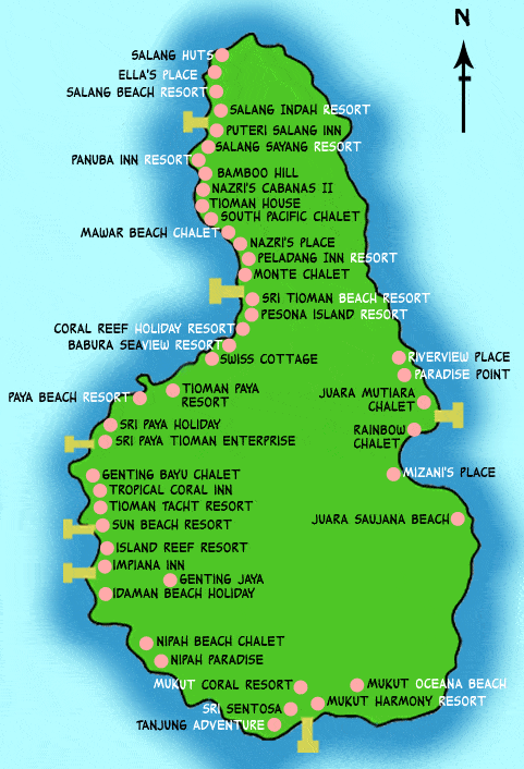 Tioman Map 