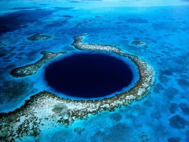 The Great Blue Hole is approximately 40 miles away from the Belize mainland. This site is considered as one of the most popular dive spots in Belize.