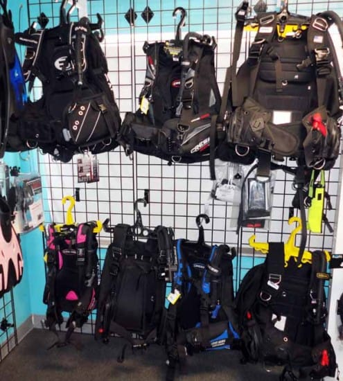 BCDs of various styles and designs are available on diveshops/centers to cater to the different needs and preferences of divers.