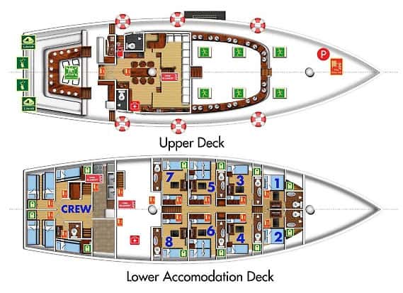 sy palau siren deck plan liveaboard review