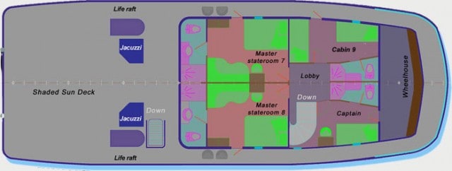 mv ocean hunter III floor plan upper deck liveaboard review