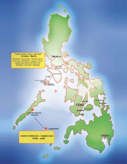 mv discovery palawan route plan liveaboard review