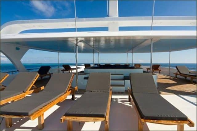 mv ocean sapphire sun deck with hot tub liveaboard review