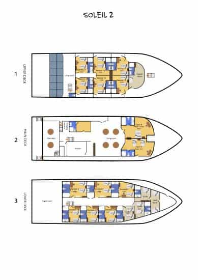 mv soleil 2 deck plan liveaboard review