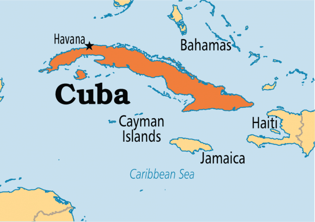 cuba diving map