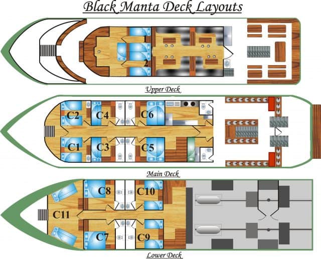 mv black manta deck plan liveaboard review