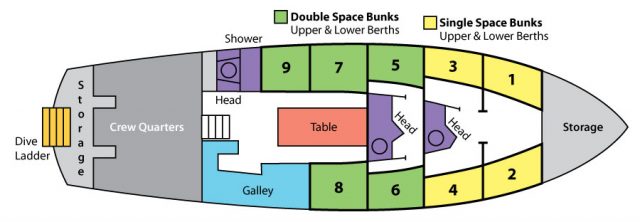 mv blackbeards morning star deck plan liveaboard review