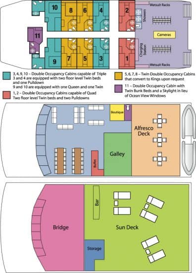 aqua cat liveaboard bahamas deck plan