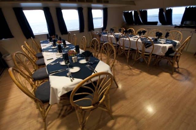 aqua cat liveaboard bahamas dining