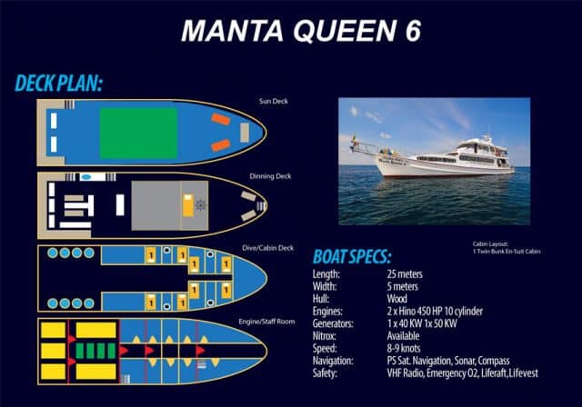 deck plan manta queen 6 liveaboard thailand similan richelieu rock 