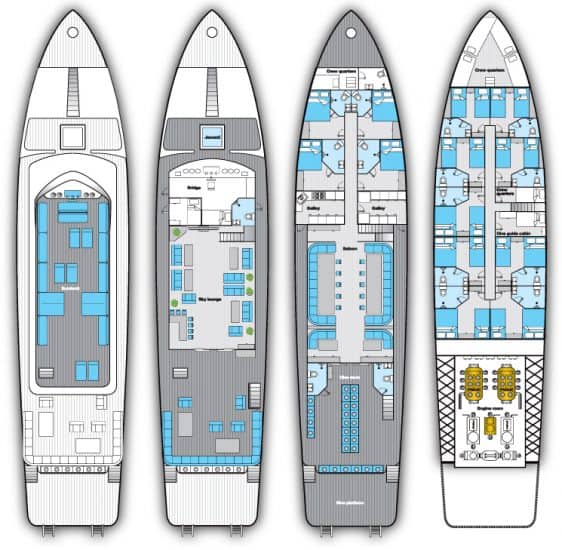 deck plan blue horizon liveaboard red sea diving cruise