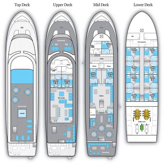 deck plan blue voyager liveaboard maldives