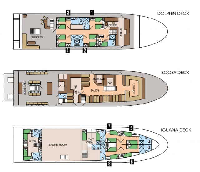 deck plan galapagos liveaboard scuba diving cruise