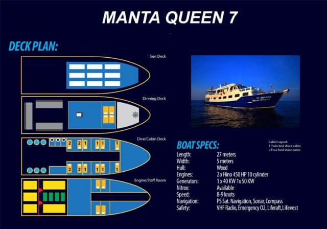 deck plan manta queen 7 liveaboard thailand similan richelieu rock