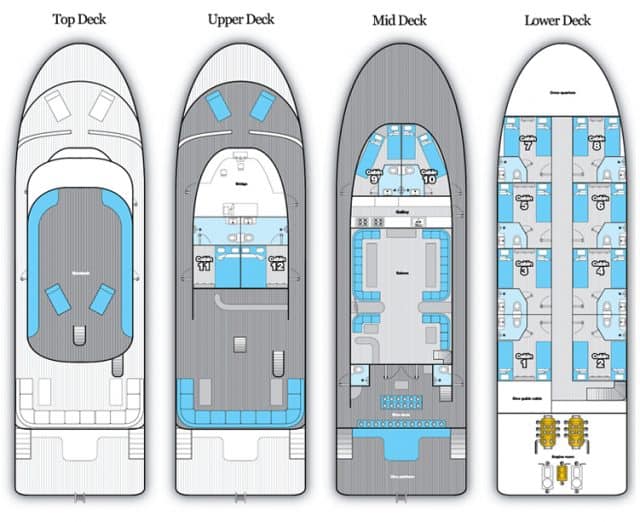 deck plan red sea adventurer liveaboard diving