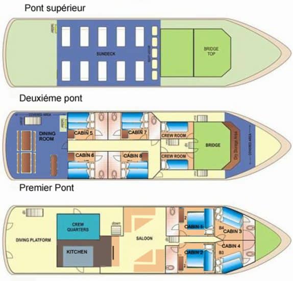 deck plan seadoors liveaboard diving philippines 