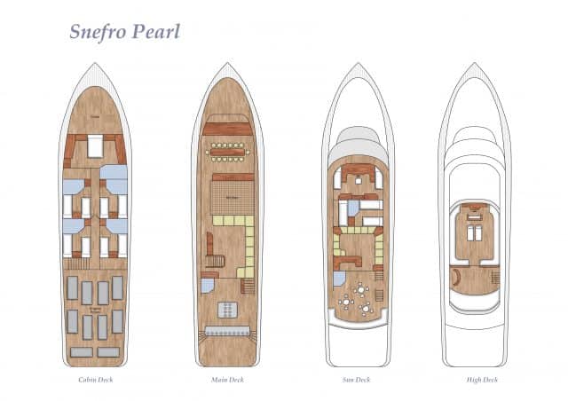 deck plan snefro pearl liveaboard diving red sea