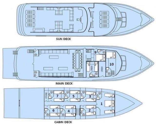 freedom iii red sea liveaboard diving deck plan