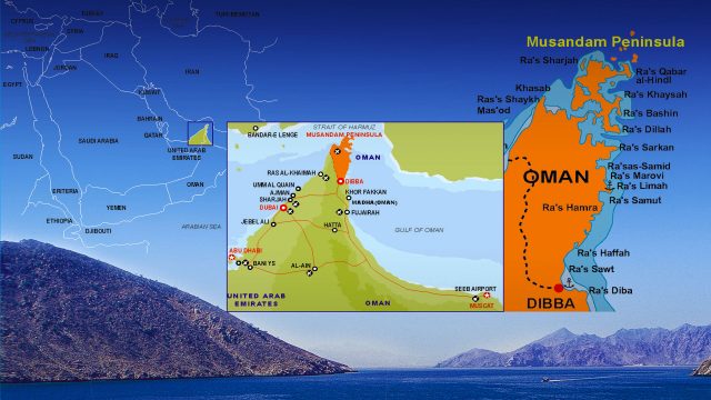 map itinerary brown dhow musandam liveaboard diving oman