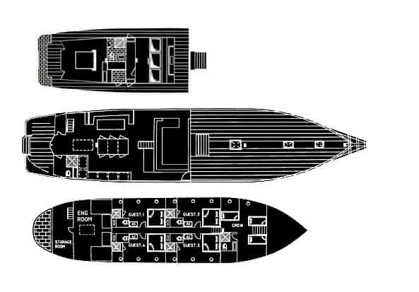 deck layout samata liveaboard luxury scuba diving cruise indonesia