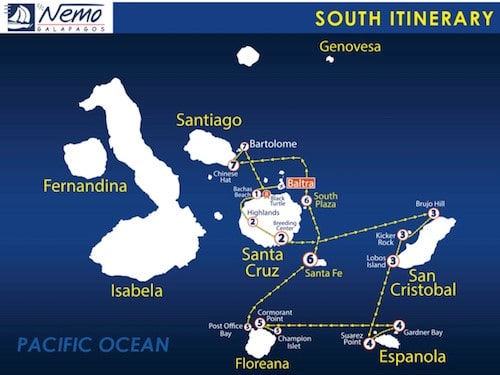 nemo ii galapagos islands south itinerary